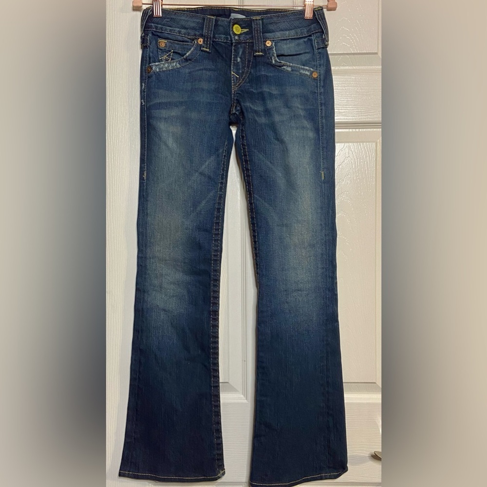 True Religion Jeans Sz 26 - 4 Made in USA Dark Blue Denim Pants